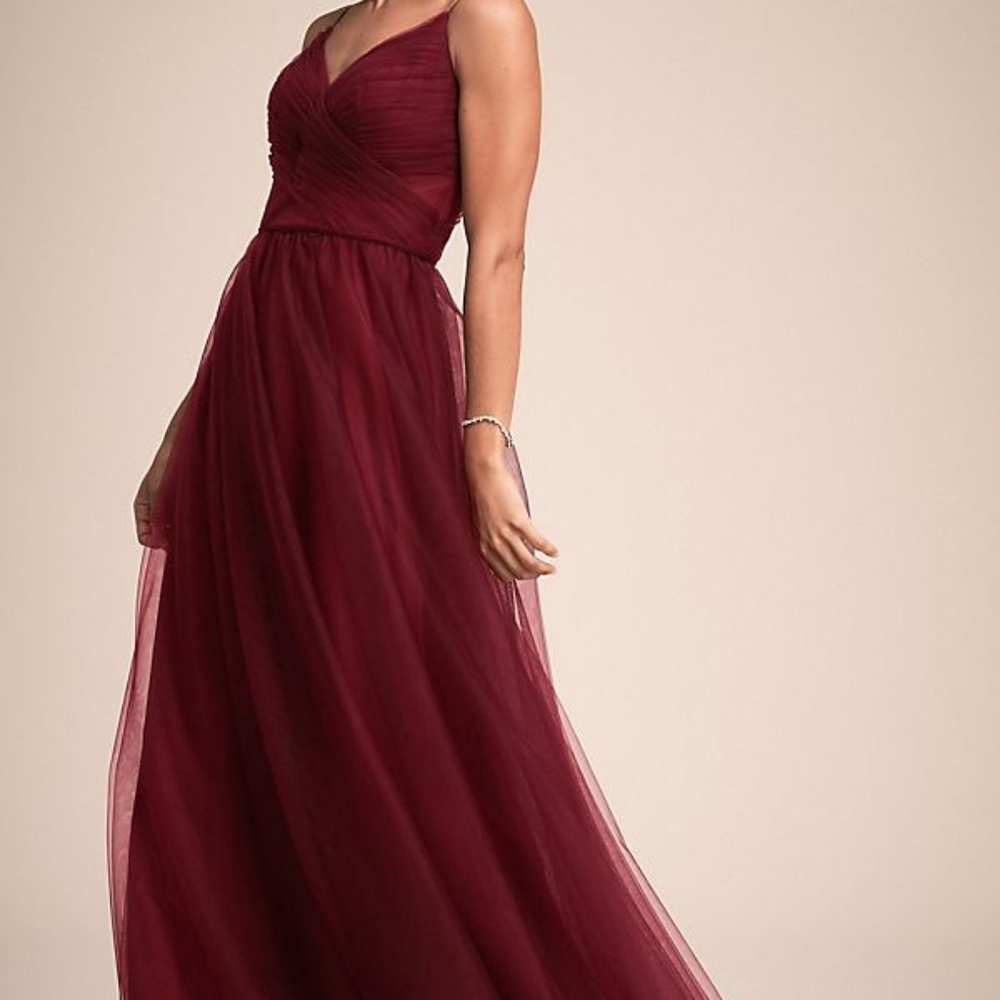 Anthropologie Camden Dress s 4 Bordeaux Bridesmaid